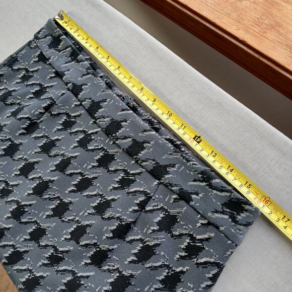 Apt. 9 Grey Houndstooth Pencil Midi Skirt Petite M dark gray black silver office - Picture 10 of 11